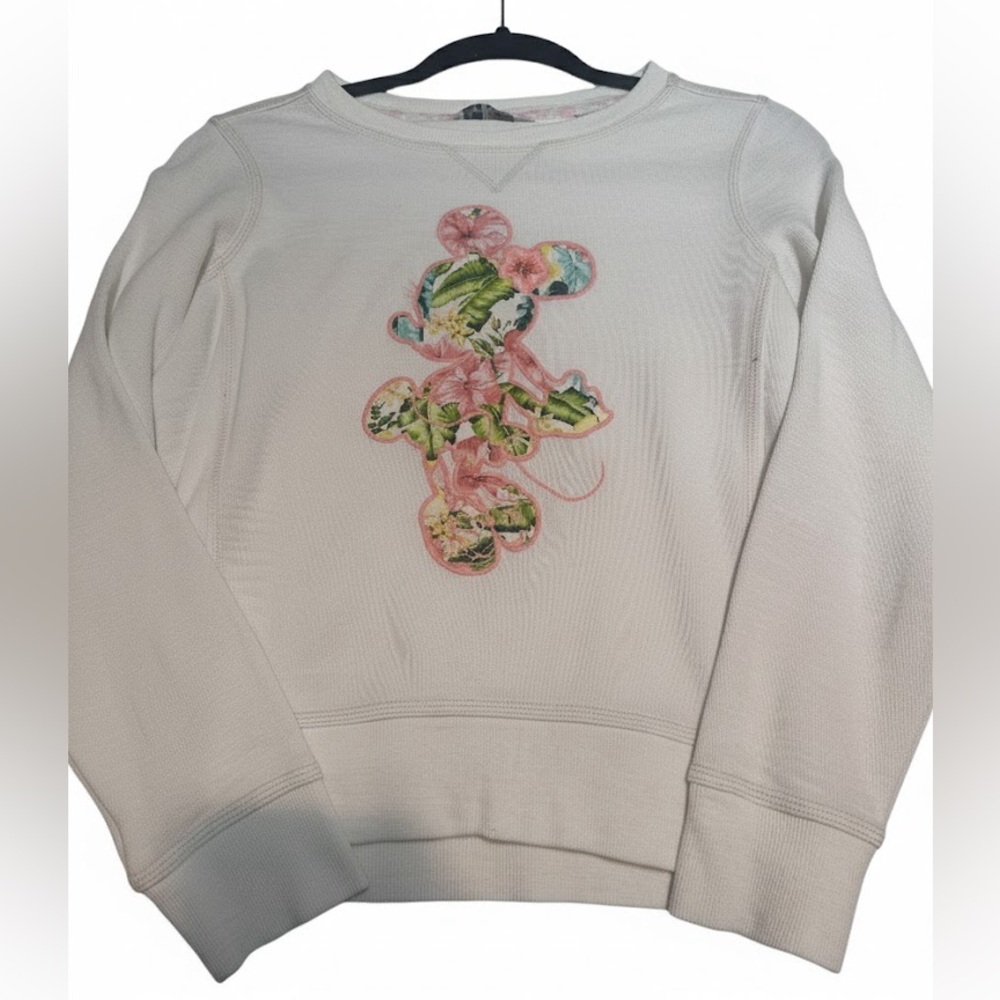 Tommy Bahama Tobago Bay Disney Cream Sweatshirt Size XXS